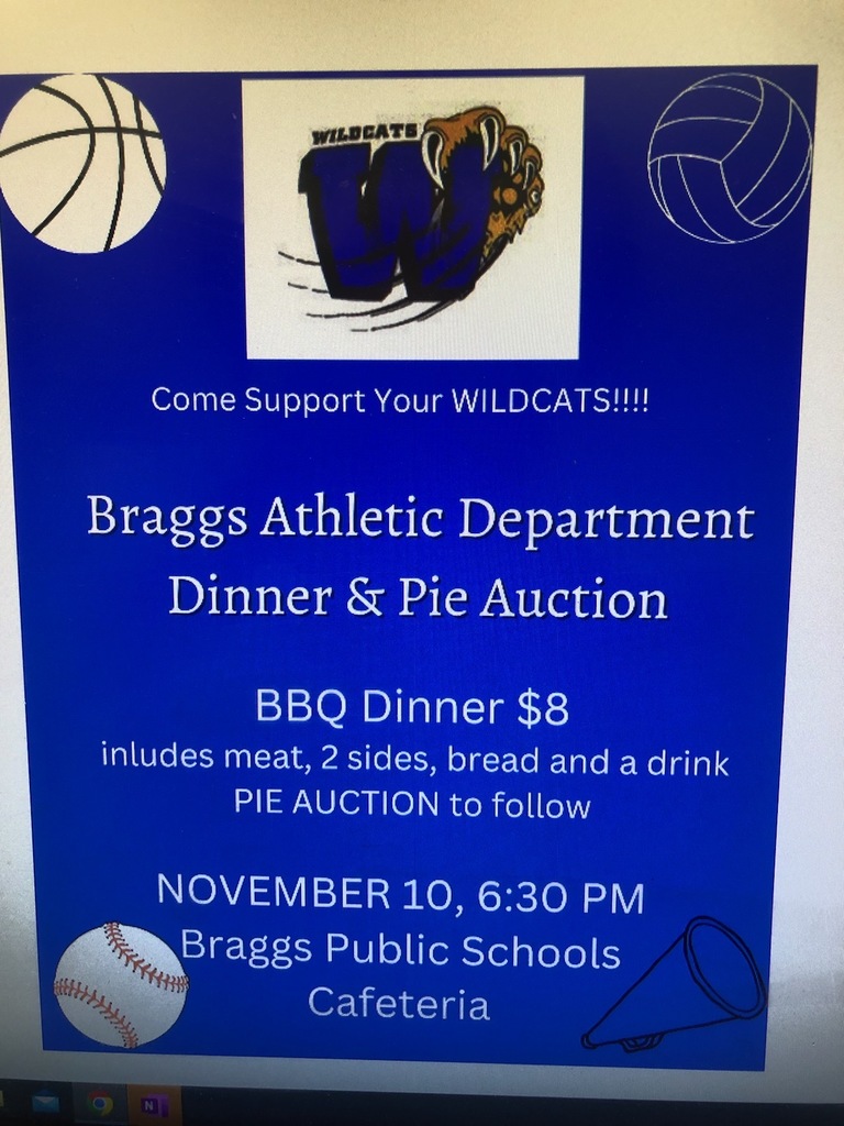 Athletic Pie Auction November 10th at 6:30 p.m. Need pies donated!