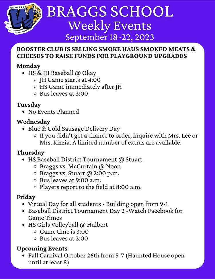 Weekly Events Sept 18-22